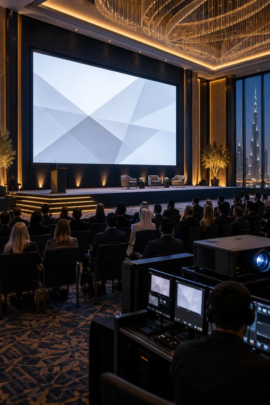 Corporate projection and AV presentation